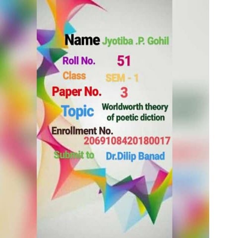 Wordsworth's theory of poetic diction