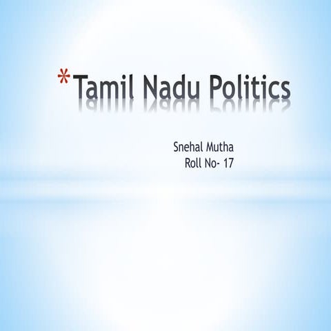 Tamilnadu politics 