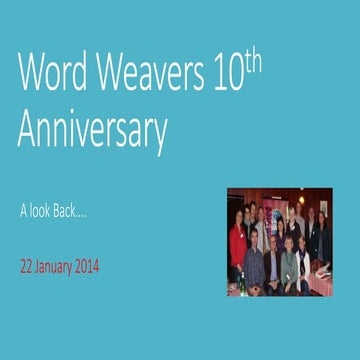 Word Weavers 10th Anniversary