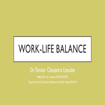 Work life balance pdf | PDF