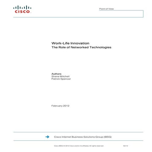 Work life innovation the role of networked technologies