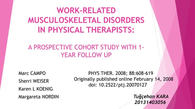 Musculoskeletal System Disorders | PPT