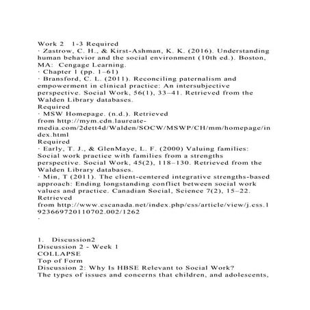 Work 2   1-3 Required· Zastrow, C. H., & Kirst-Ashman, K. K. (20.docx