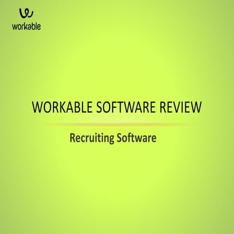 Workable software review