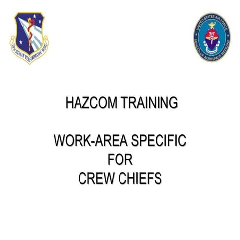 Work Area Specific HAZCOM Training_Crew Chiefs