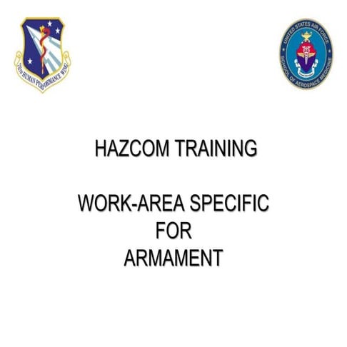 Work Area Specific HAZCOM Training_Weapons