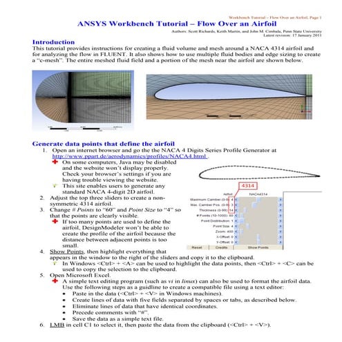 Workbench tutorial airfoil
