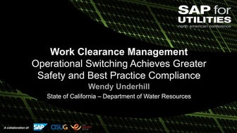 Work clearance management   operational switching