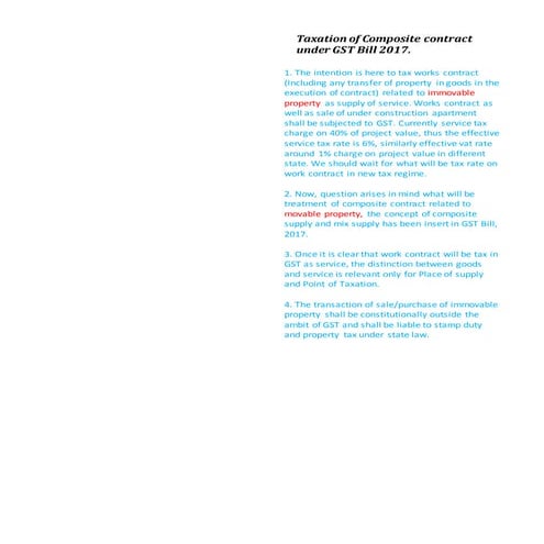 Works contract under GST | DOCX