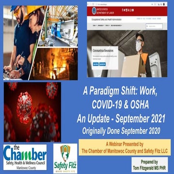 A Paradigm Shift: Work, COVID-19 & OSHA