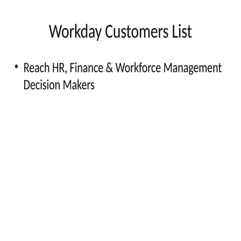 Workday Customers List | Target HR, Finance & Workforce Management ...