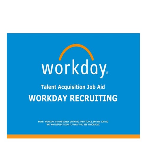 Workday for Recruiters presentation overview