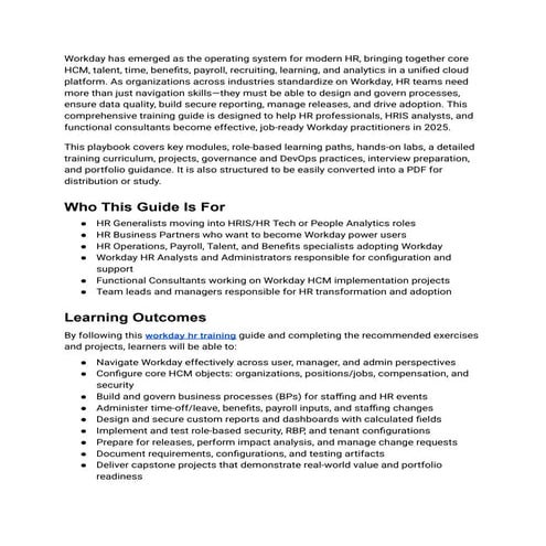 Workday HR Training_ A Comprehensive 2025 Playbook for HR Analysts, Admins, a...