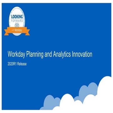 Latest Innovations from Workday Analytics and Planning