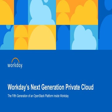 Workday's Next Generation Private Cloud