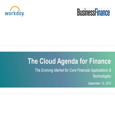 Cloud Agenda for Finance