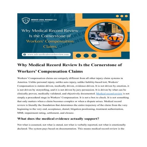 Why Medical Record Review Is the Cornerstone of Workers’ Compensation ...