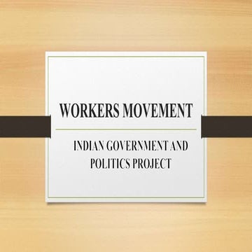 WORKERS MOVEMENT.pptx political science minor