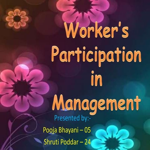 Workers participation in management 