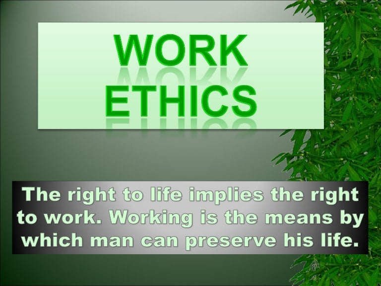define work ethics