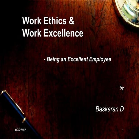 Work ethics by baskaran