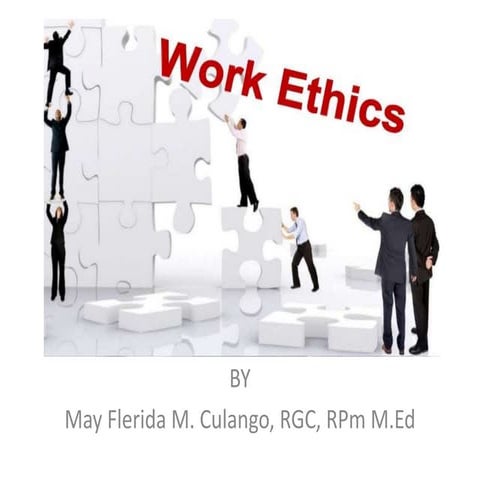 Work Ethics for BSIT-Computer Technology Pre OJT 2016