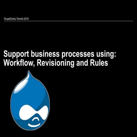 Workflow, Revisioning and Rules in Drupal