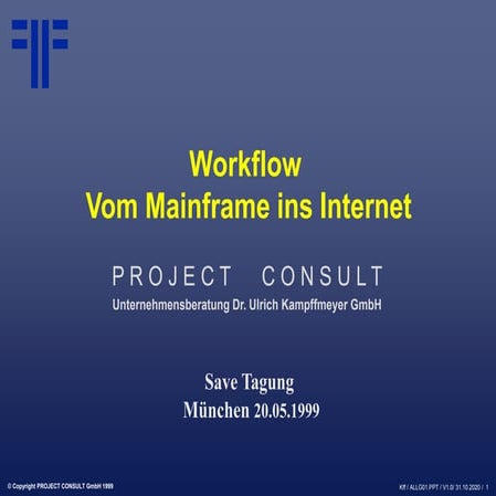 [DE] Workflow vom mainframe ins internet | Dr. Ulrich Kampffmeyer | Safe Tagu...