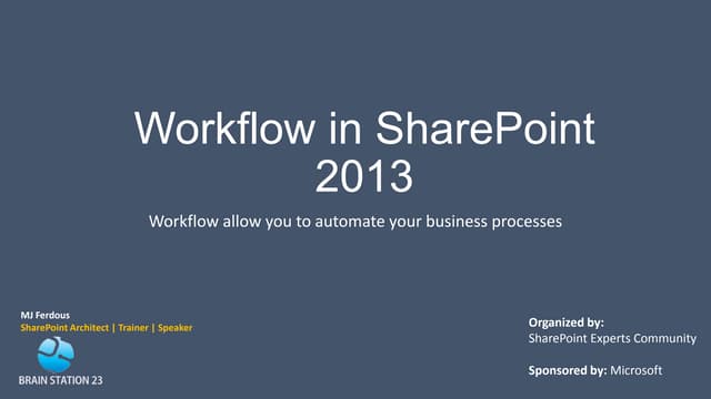 Workflow in SharePoint 2013