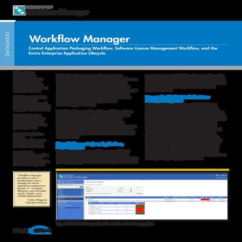 Workflow Manager Datasheet