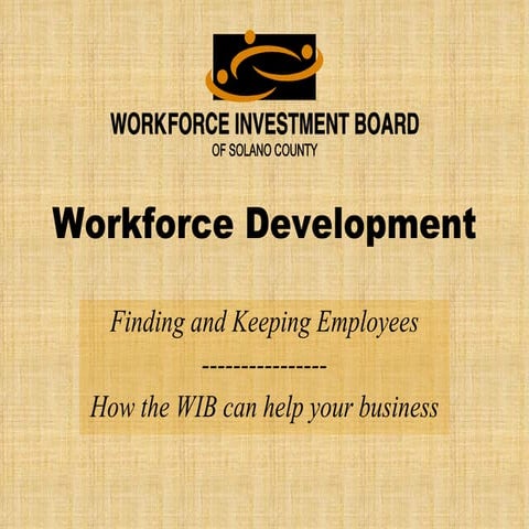 Workforce Development Ppt