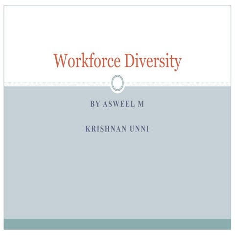 Workforce diversity