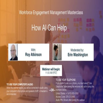 Workforce Engagement Management Masterclass: How AI Can Help