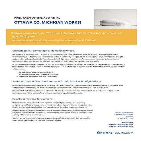 OptimalResume - Workforce Case Study