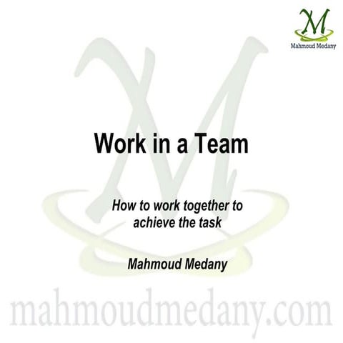Work in a team