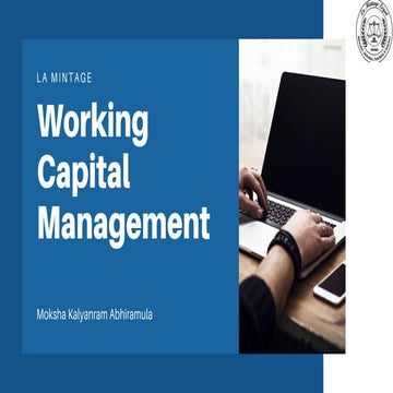 Working Capital Management for MSME 9948666622