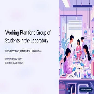 Planning Laboratory work for students...