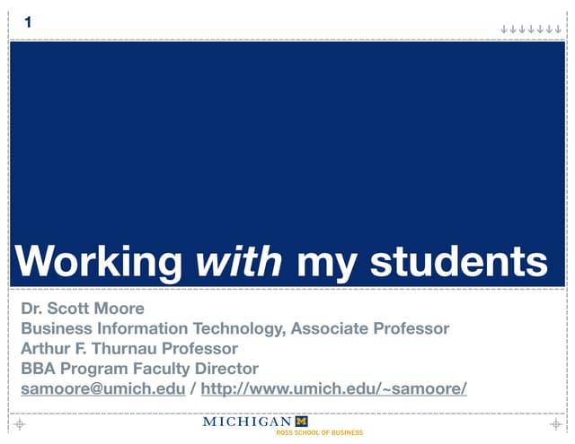 Working With Your Students