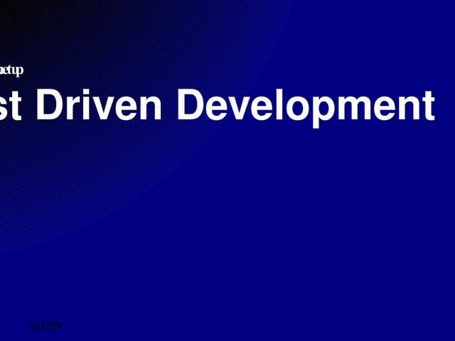 Test Driven Development: Part 2