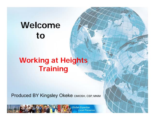 Working at height slides