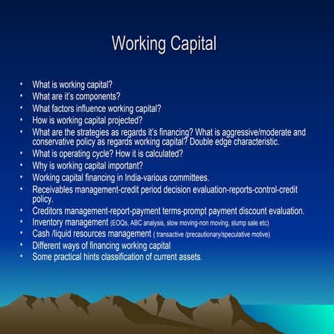 Working capital