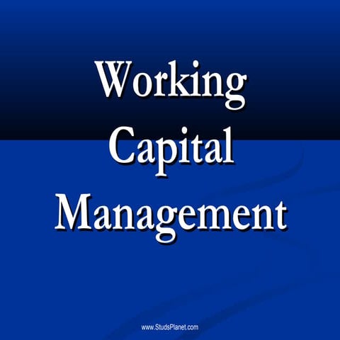 Working capital