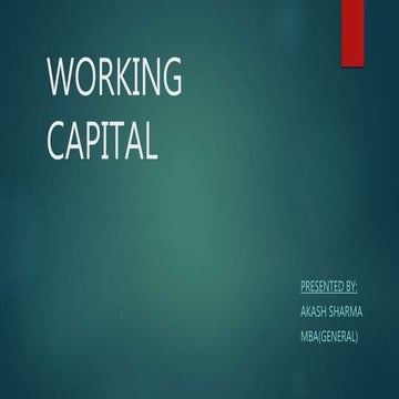Working capital