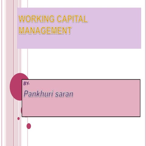 Working capital management