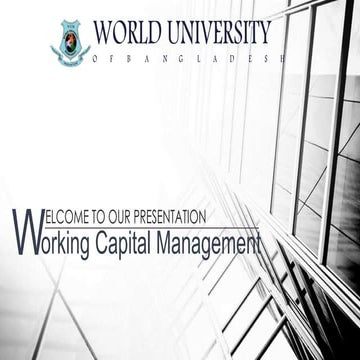 Working Capital Management