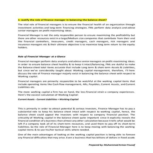 Working capital management