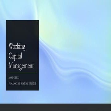 Working capital and Capital Management.pptx