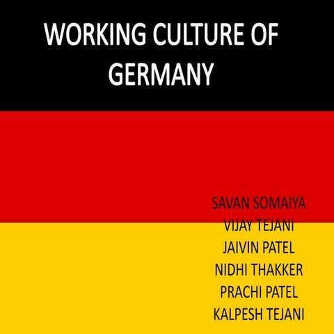 Working culture of germany | PPTX