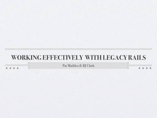 Working Effectively With Legacy Code