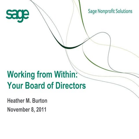 Working from Within-Board of Directors  